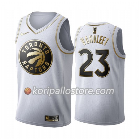 Toronto Raptors Fred VanVleet 23 Nike 2019-2020 Valkoinen Golden Edition Miesten Pelipaidat Swingman 